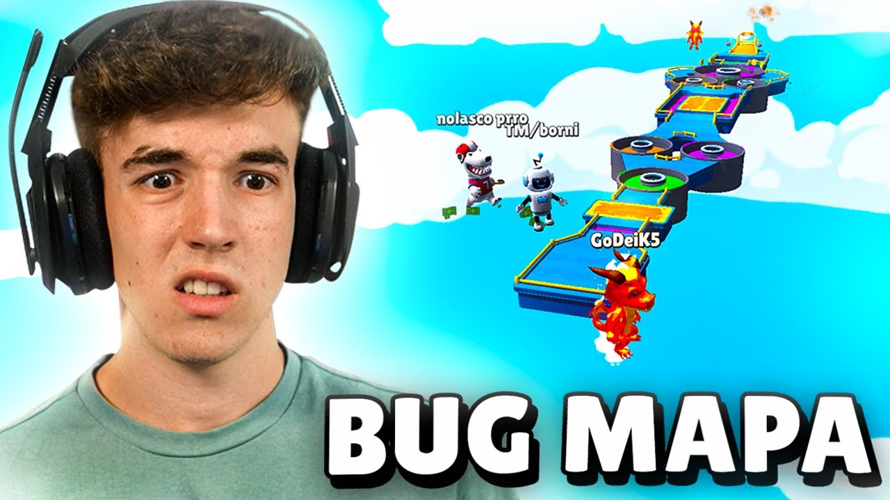 BUG APAREZCO ARRIBA DEL MAPA VOLANDO en STUMBLE GUYS