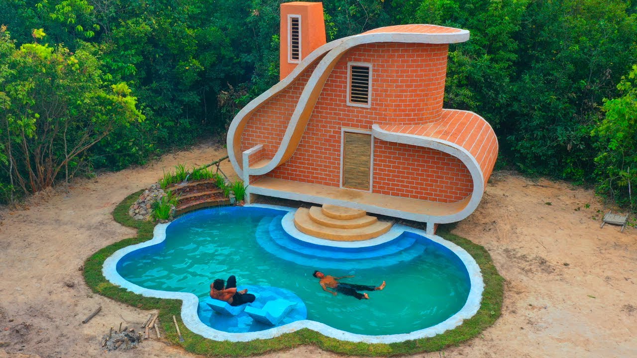 120 Days Building A Modern Two-Story Millionaire House Using Primitive Tools