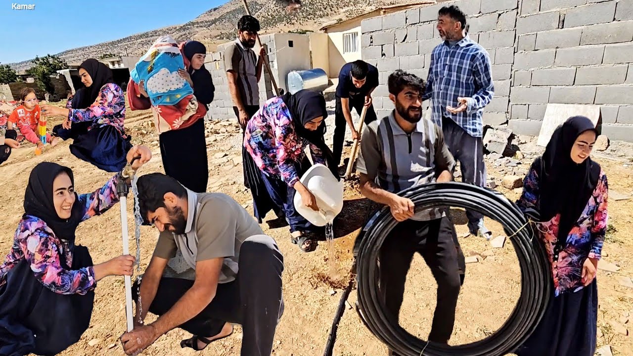 Exciting events in a row: Installing a water tap in collaboration with a nomadic family💪🏕💧