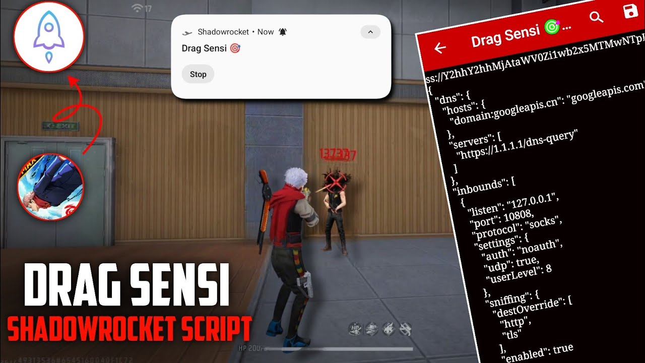 Ultra Drag Sensi DNS Proxy | Shadowrocket Headshot Setting 🇧🇷