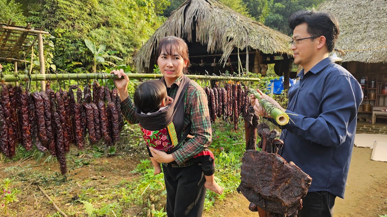 Happy days: 12 Hours preparing smoked sausages - Renovating the vegetable garden with my husband.