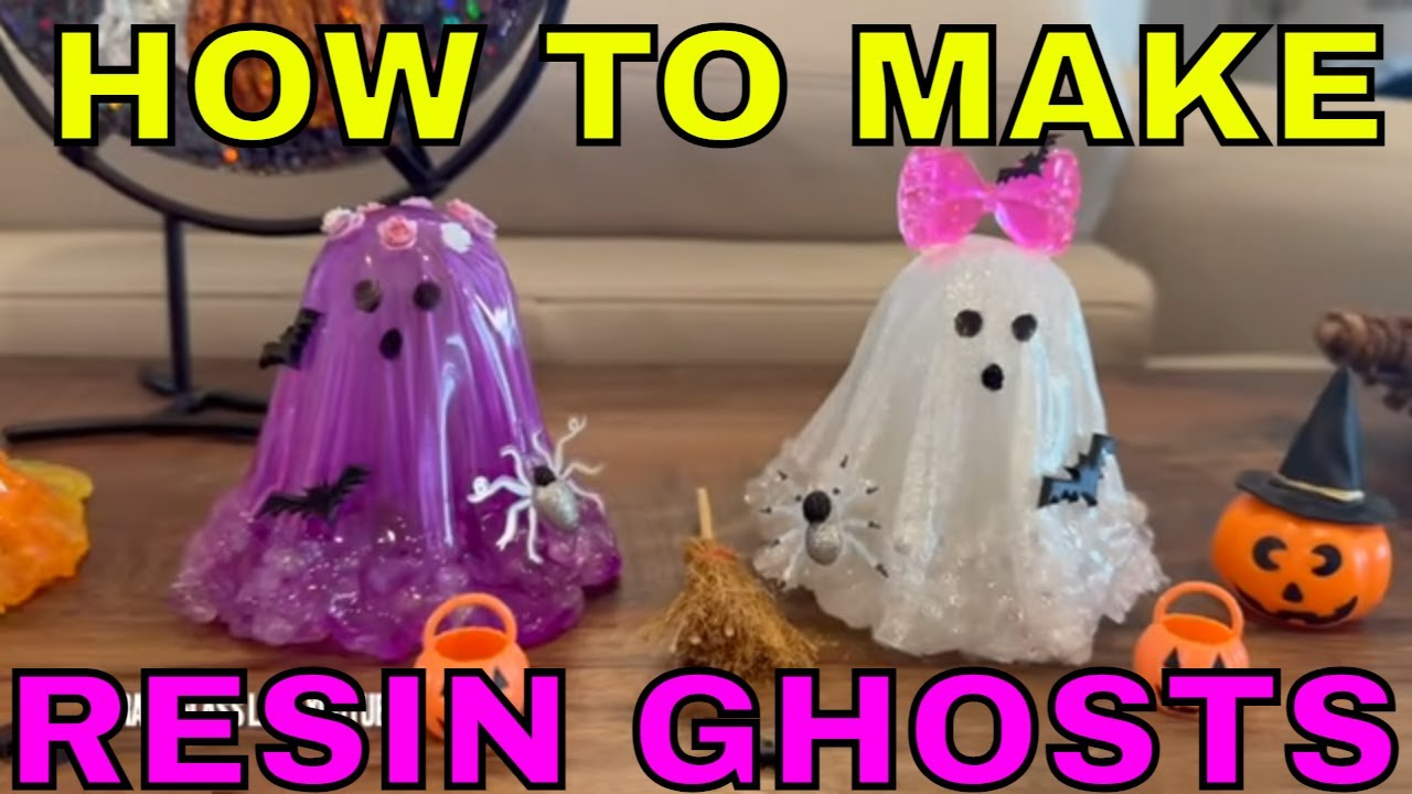 #361 Halloween 2025 epoxy resin ghosts Let's Resin glow in the dark pigment powders