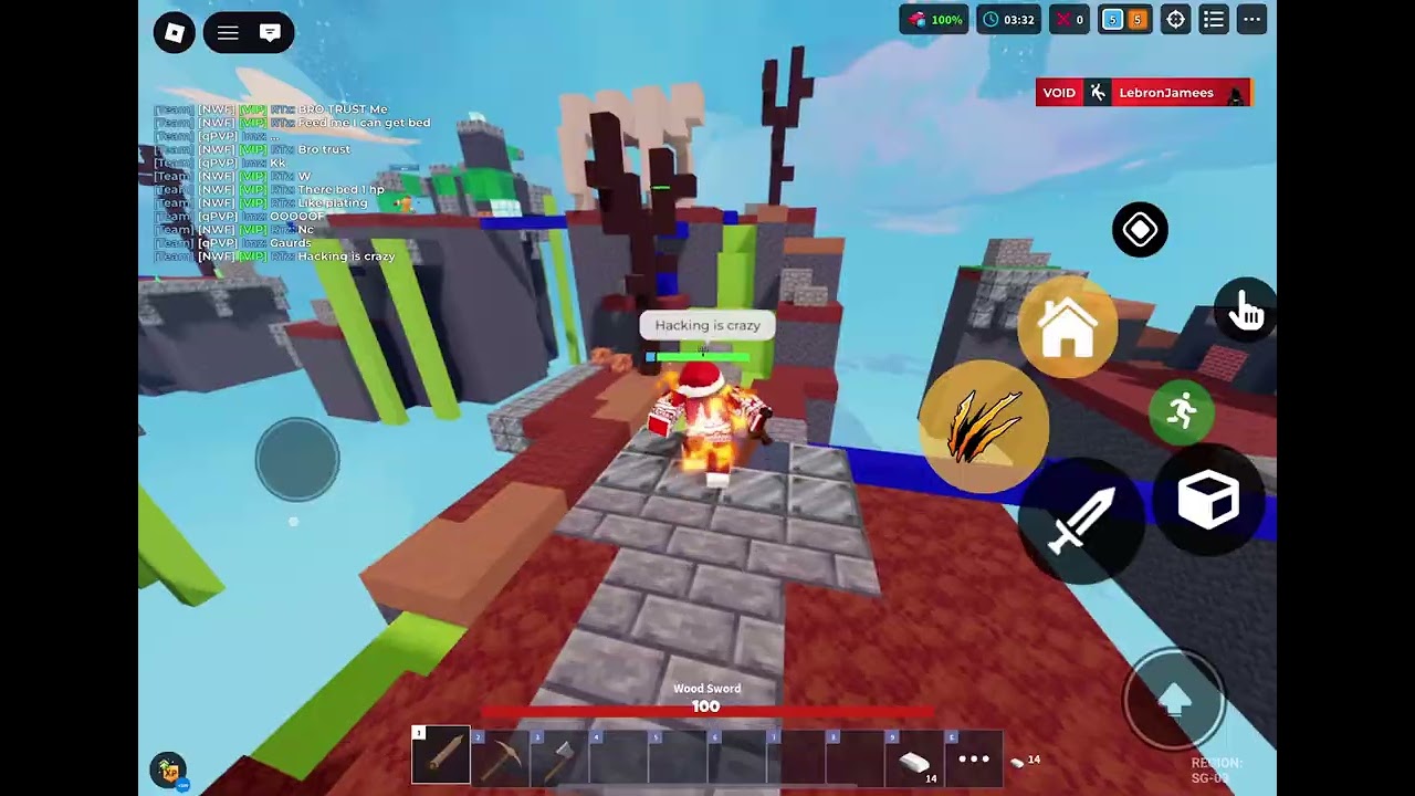 One more video of Roblox bedwars
