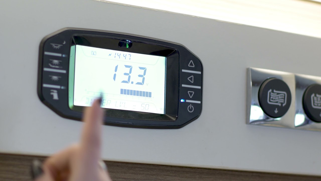 How to use the control panel in a Swift Escape Motorhome