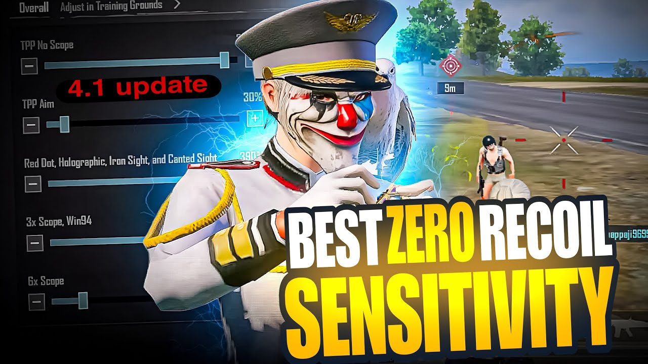 BGMI 4.1 Update ZERO RECOIL SENSITIVITY🔥| Best Sensitivity Code For Gyro & Non gyro Players#bgmi