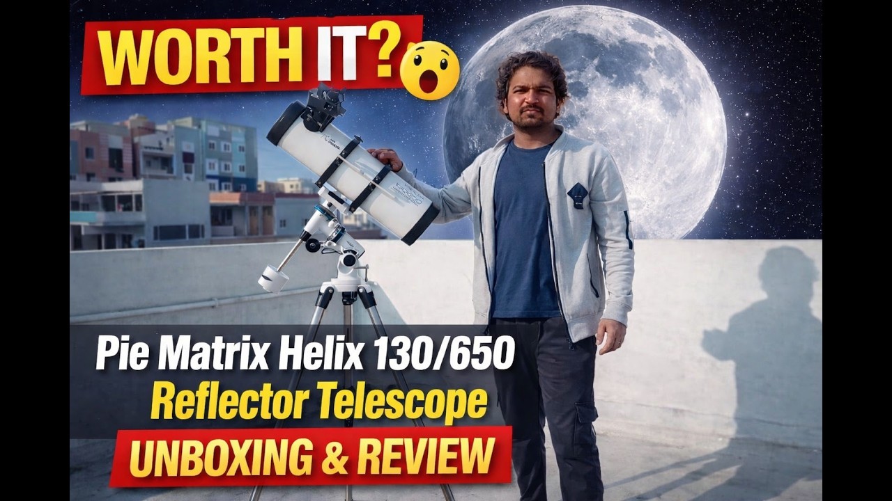Pie Matrix Helix 130/650 Reflector Telescope Unboxing & Review – Best Beginner Telescope #helix