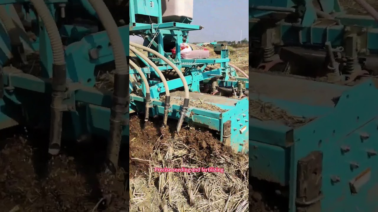 Yongxiang Rice Direct Seeding And Fertilizing On Dry Land.High Efficiency And High Yield