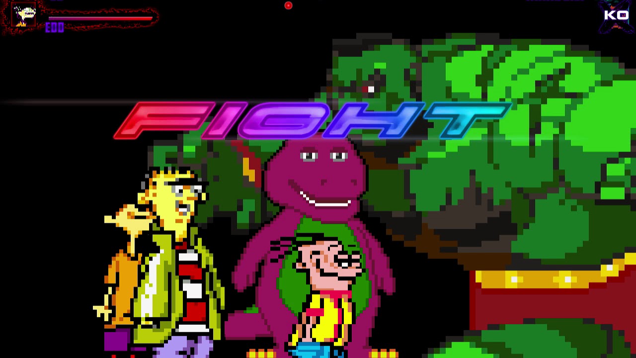 Mugen Request Ed Edd n Eddy and Barney vs Mike Tyson and Kraidgief