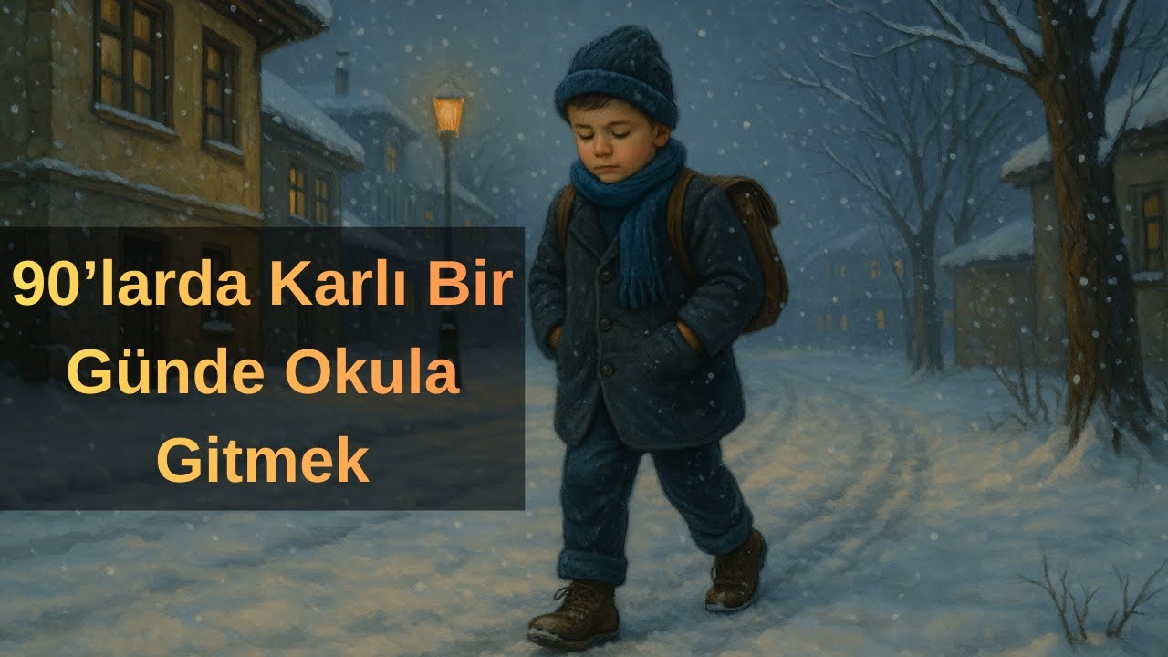 90&rsquo;larda Karlı Bir G&uuml;nde Okula Gitmek | Derin Uyku İ&ccedil;in Sakin Hik&acirc;ye