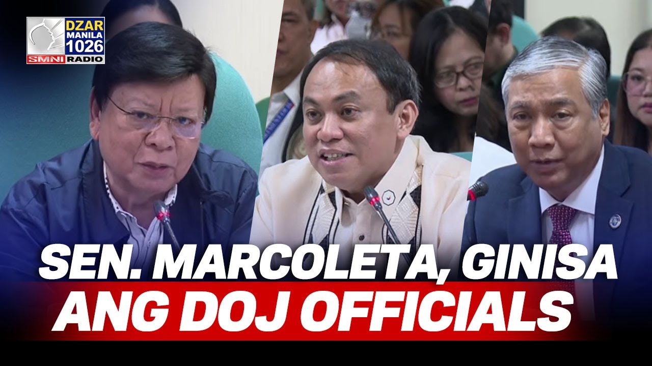 Sen. Rodante Marcoleta, ginisa ang mga opisyal ng DOJ sa Senate hearing
