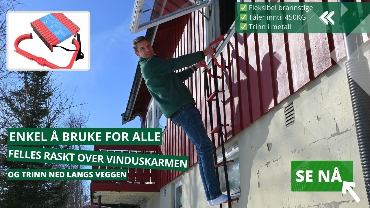 Utfellbar Brannstige 4,5 meter | Enkel Å Bruke For Alle!