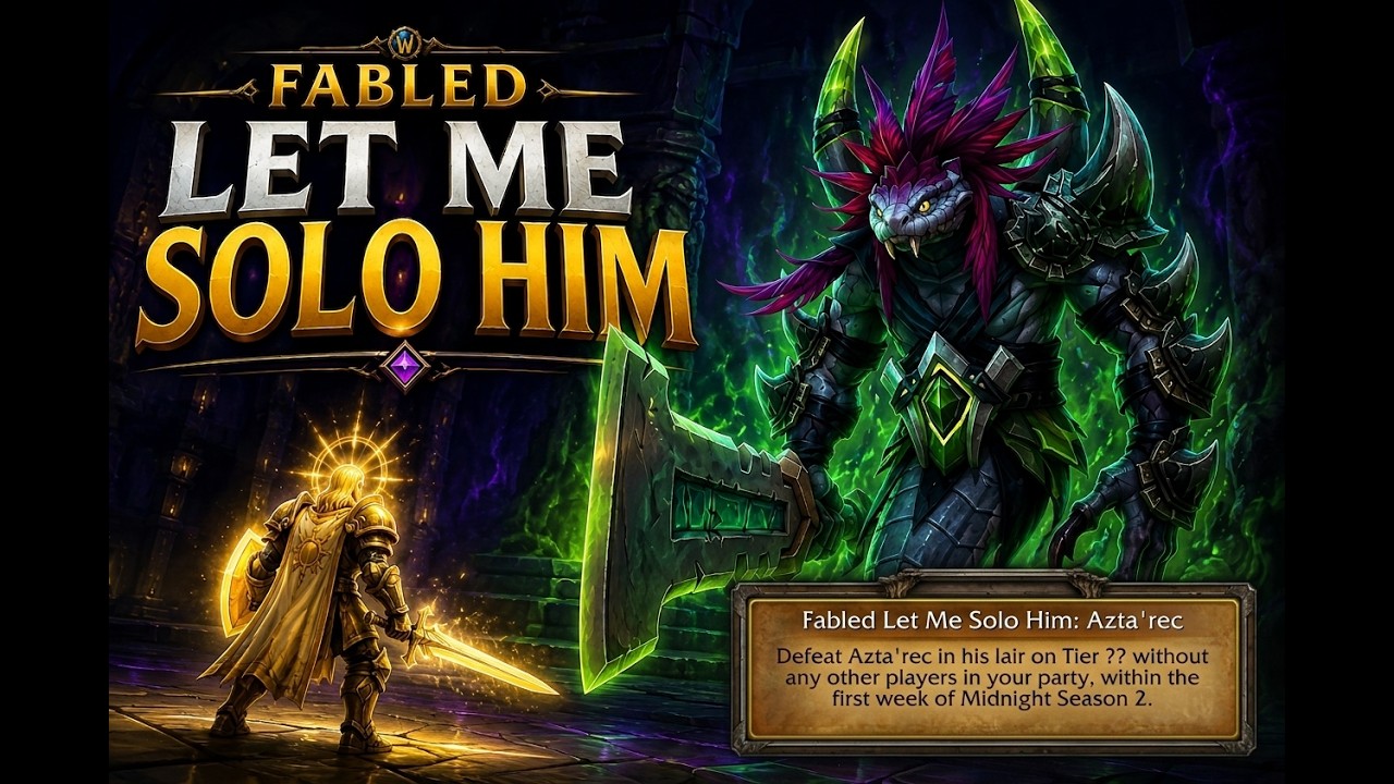 Fabled Let Me Solo Him: Azta'rec (??) | WoW Midnight 12.1 | Holy Paladin