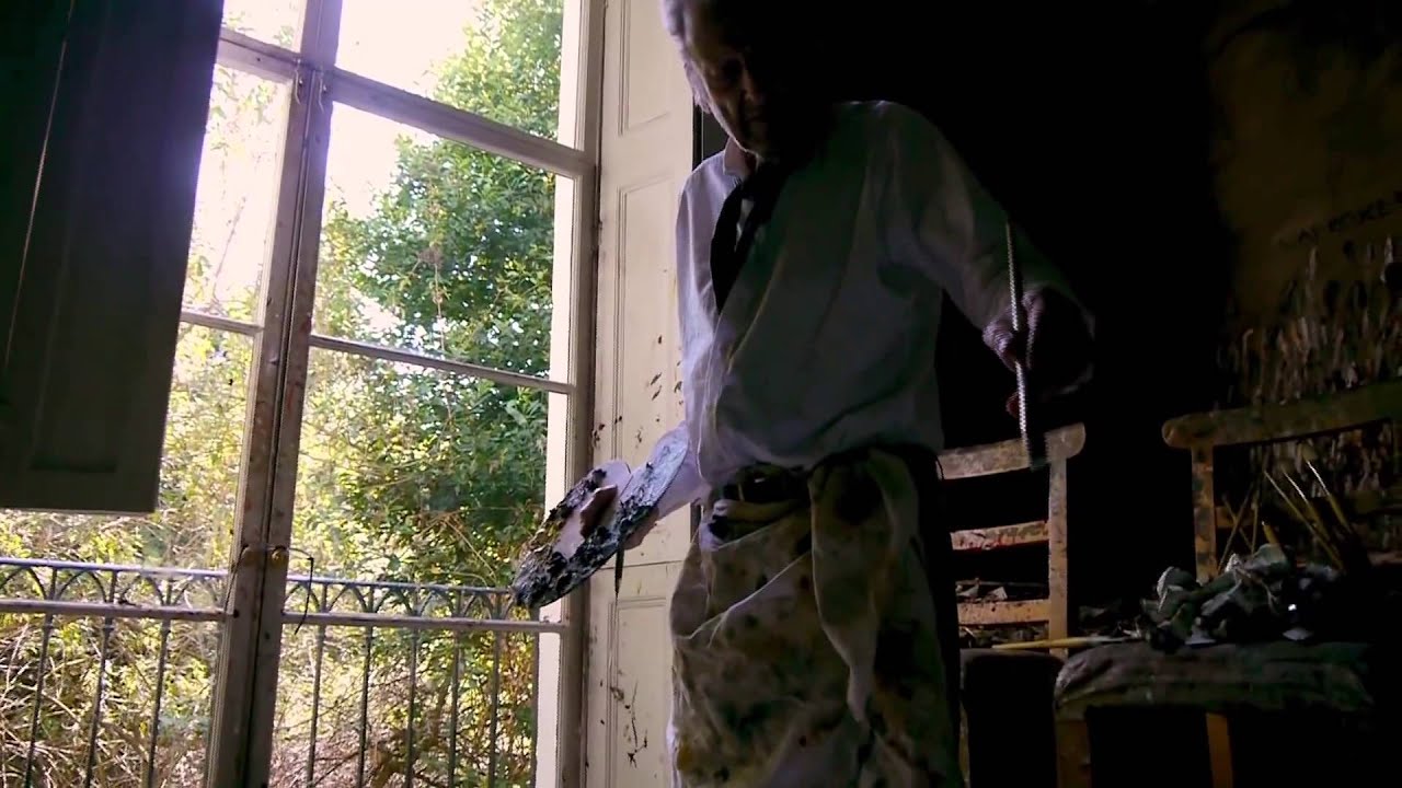Lucian Freud on his last day of painting