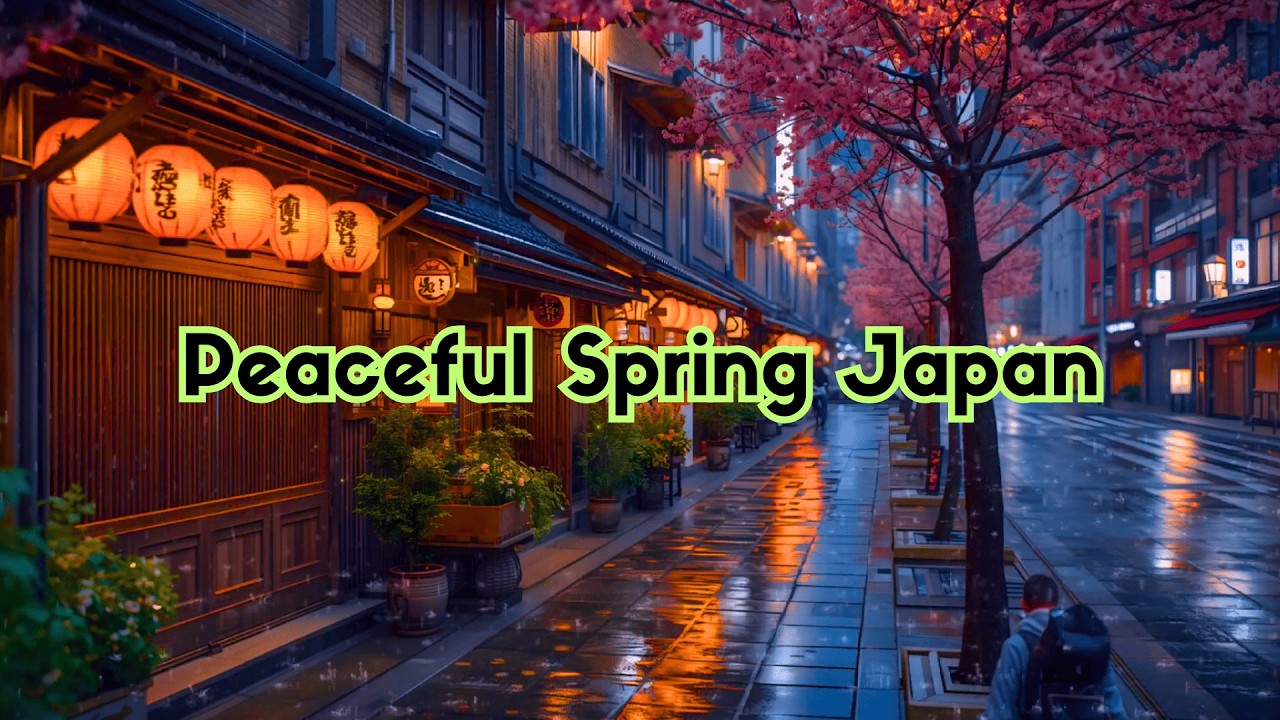 Peaceful Spring Japan 🎶 Retro City Lo-Fi Beats for Relaxing Focus