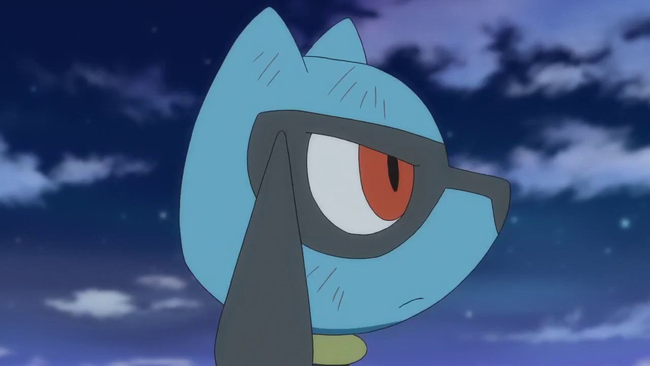 Pokemon Journeys Ep 21- Riolu wanting to fight with Ash's Aura