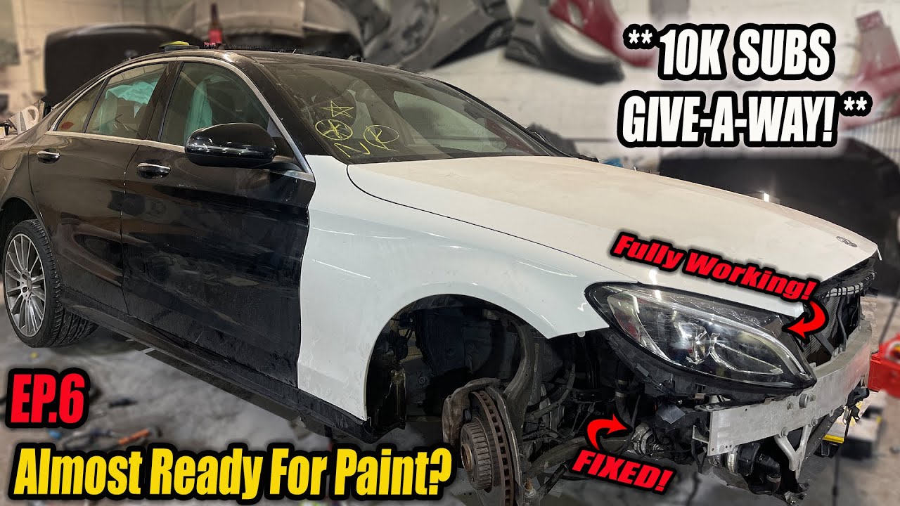 FIXING THE BROKEN COOLANT AND LIGHTS ON MY SALVAGE Mercedes w205 C Class - PART 6