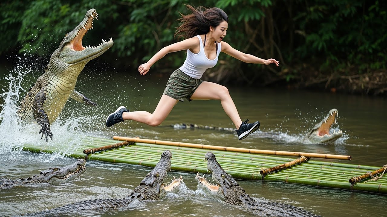 30 Days Survival Alone: Facing a Horde of Crocodiles