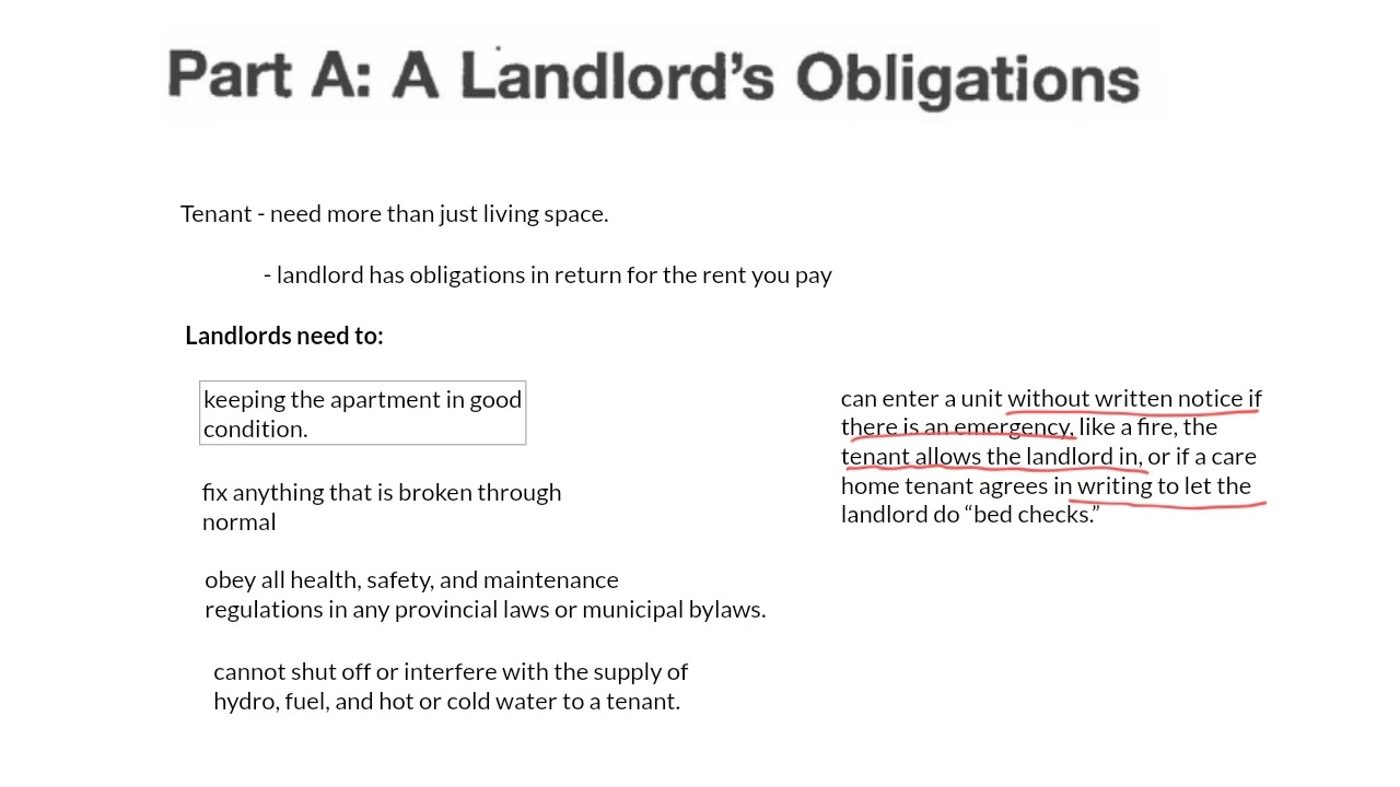 MEL4E 31 Landlord Obligations