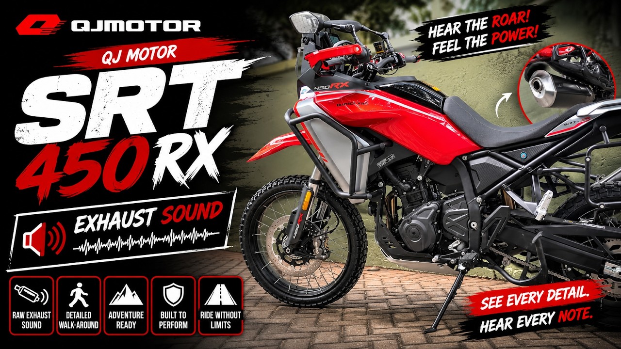 Звук выхлопа и видеообзор мотоцикла QJ MOTOR SRT 450 RX