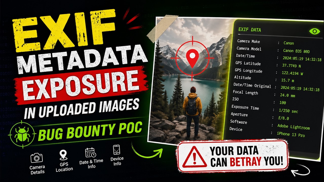 EXIF Metadata Exposure in Uploaded Images | Bug Bounty Poc