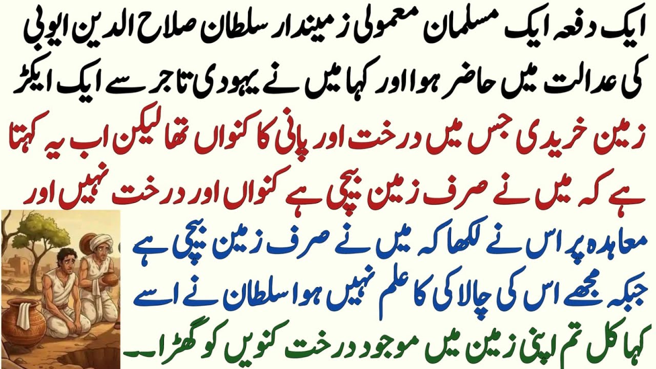A Muslim recounted the story of a farmer buying land from a Jew and Sultan Saladin Ayyubi
