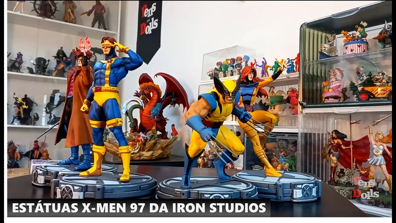 Coleção X-men 97 1/10 - Iron Studios - Wolverine, Gambit, Cyclop e Jean Grey