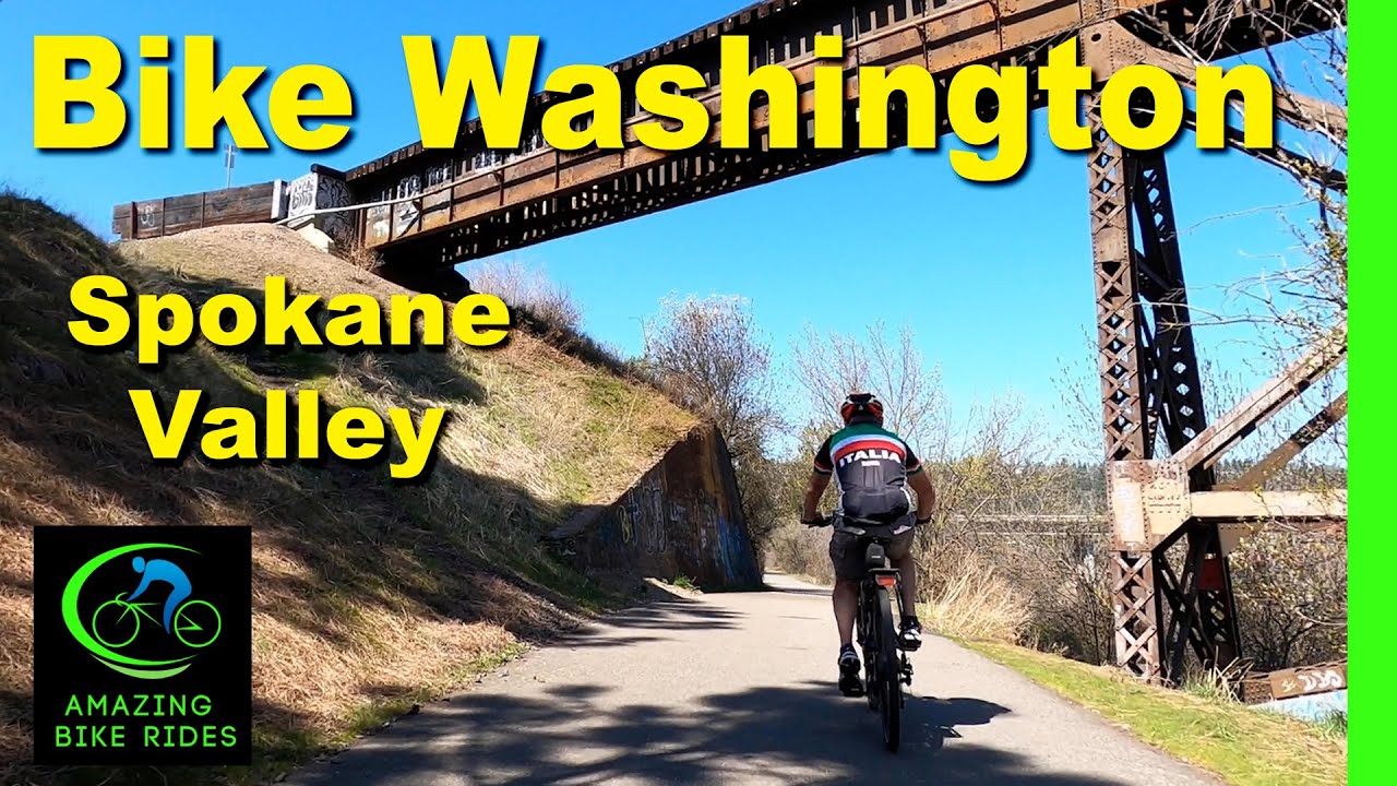 60 Minute Virtual Bike Ride | Centennial Trail | Spokane Valley Washington | Indoor Cycling Video