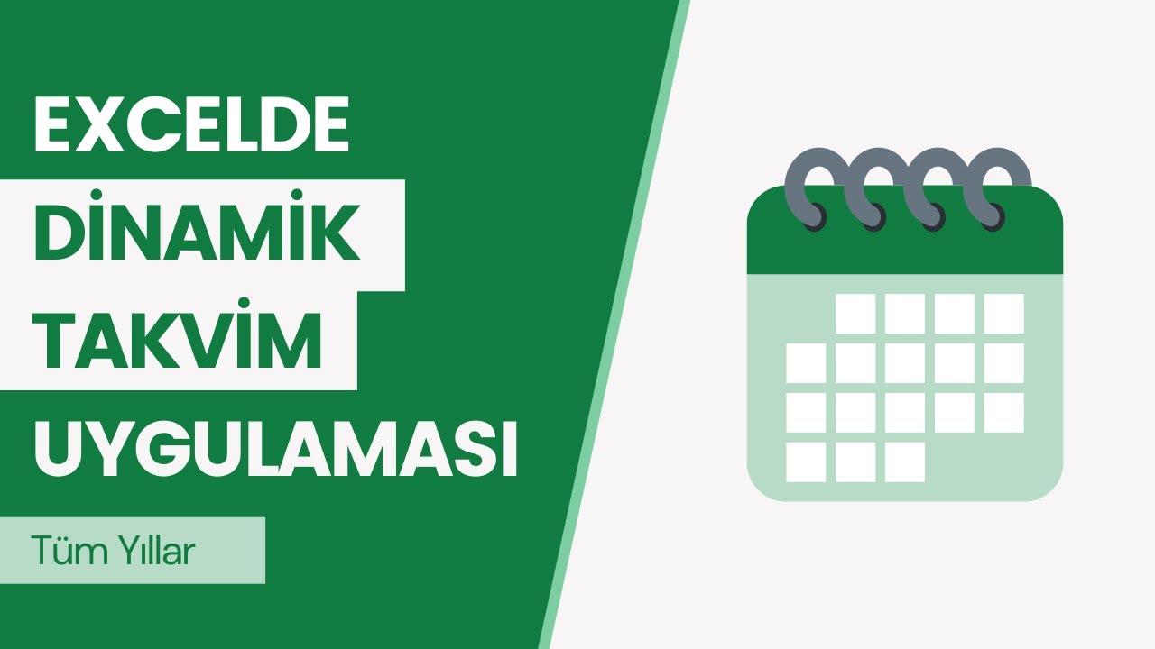 Excel'de YILLIK TAVİM Uygulaması (TÜM YILLAR) | [RESMİ TATİL & ÖZEL GÜNLER RENKLENDİRİLMİŞ]