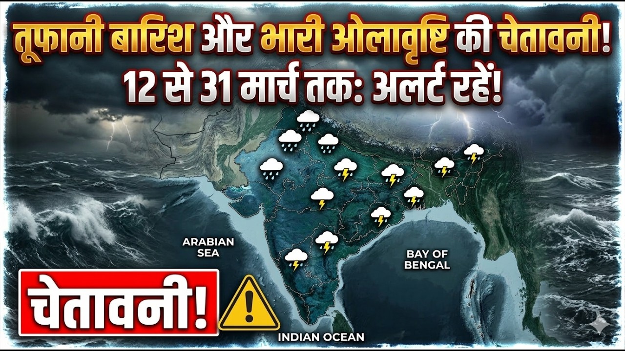 12 से 30 मार्च | देश में तूफानी बारिश का खतरा #Aaj_ka_ Mausam #today_weather_news #Cyclone #heatwave