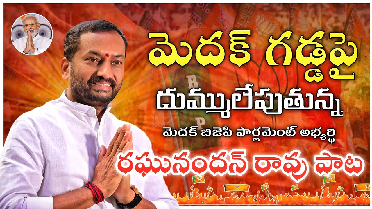 మెదక్ గడ్డపై దుమ్ములేపుతున్న రఘునందన్ రావు పాట | మెదక్ మెడలో మణిహారం | Raghunandan Rao New Song 2024