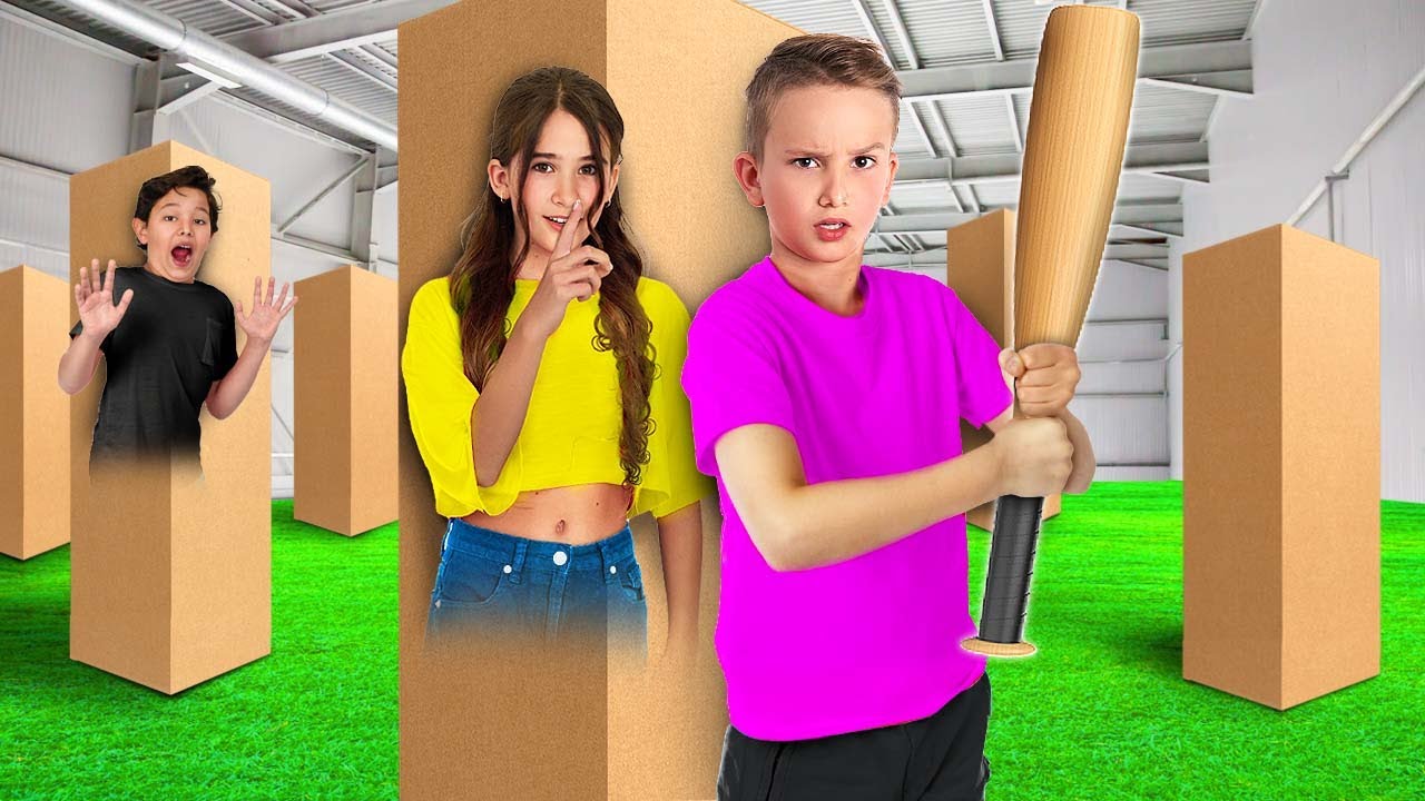 تحدي الغميضة في الصناديق!