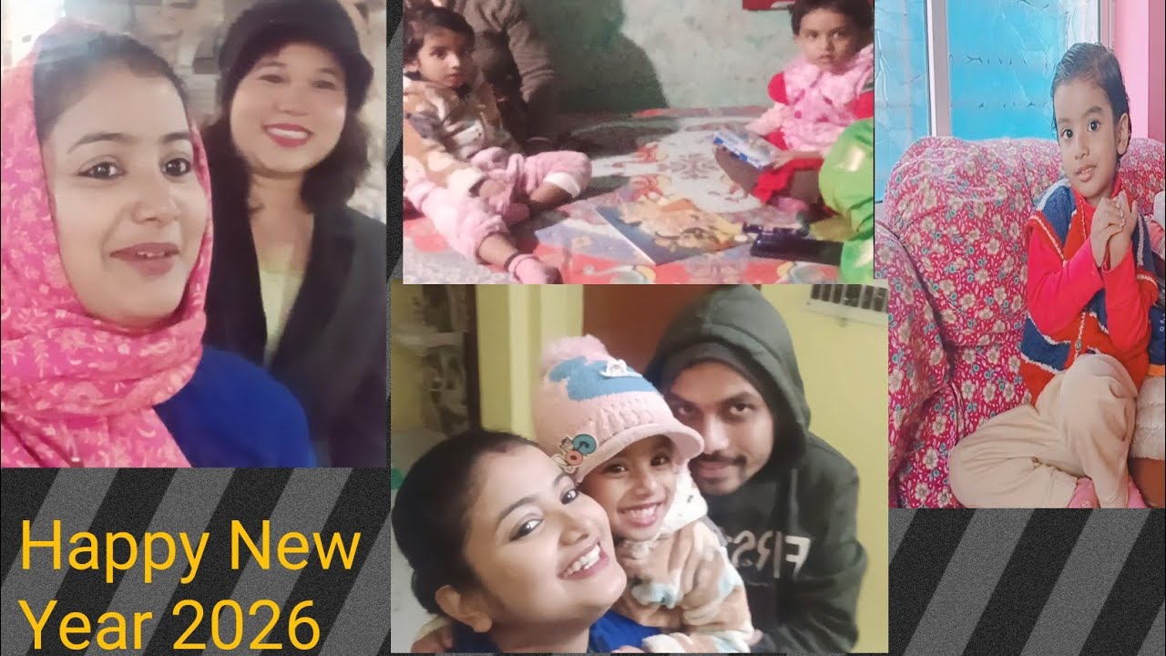 New year suru holo with dhamaka🎊🎊..darun moja holo... Happy New Year 2026.....