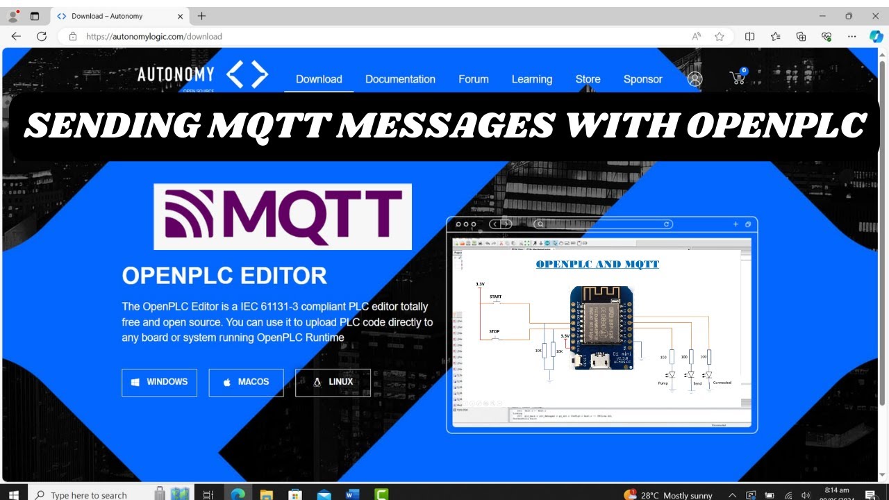 Отправка сообщений MQTT с помощью OpenPLC