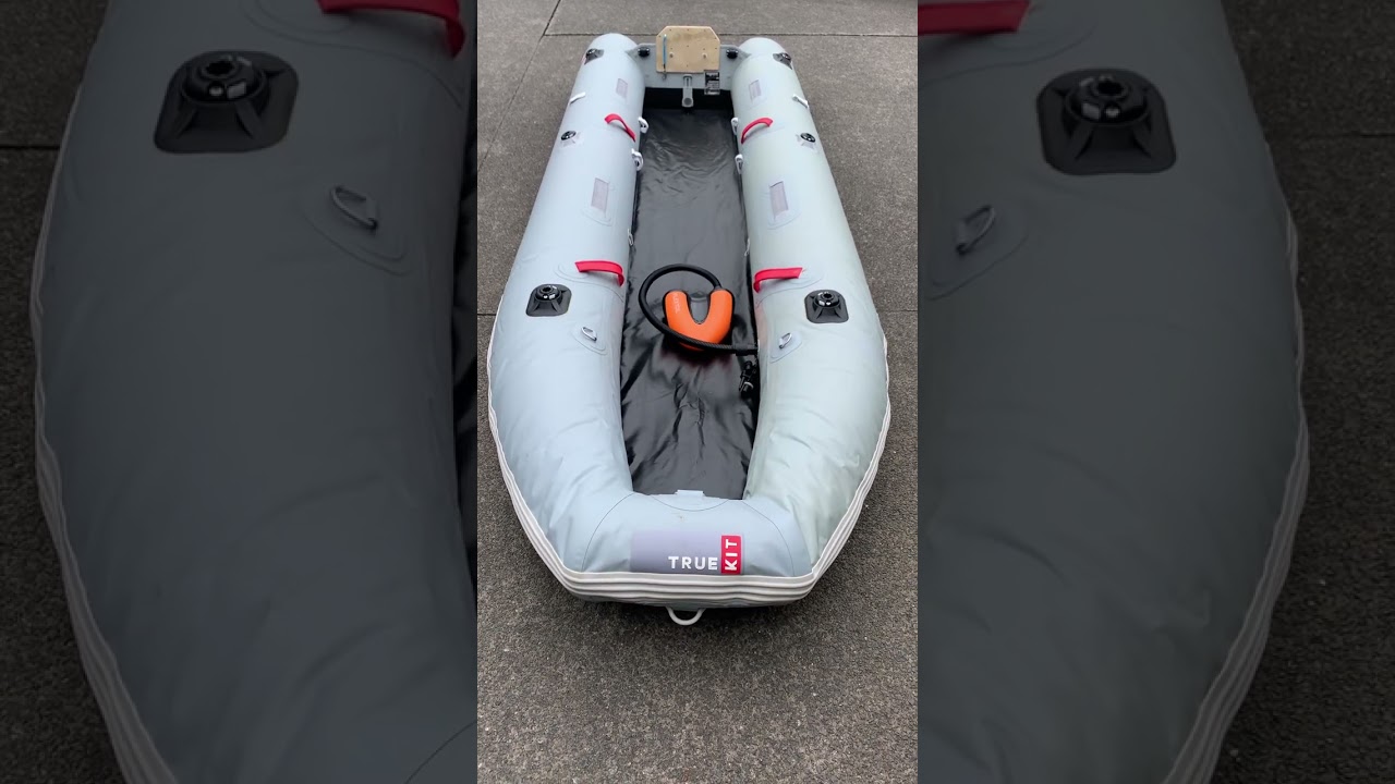 Flextail Sup Pump inflating pontoon on True Kit Tactician