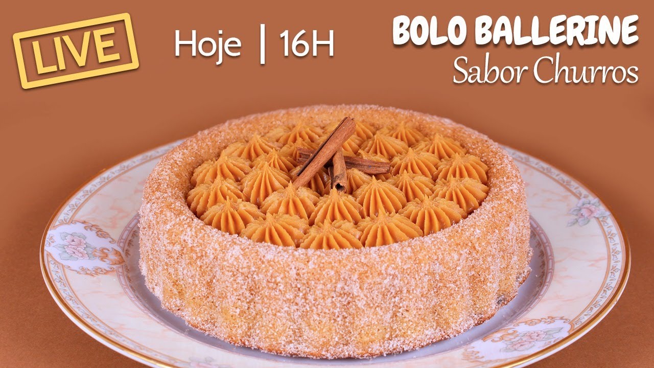 🔴 Live - BOLO BALLERINE SABOR CHURROS - Chef Silvia Nicolau