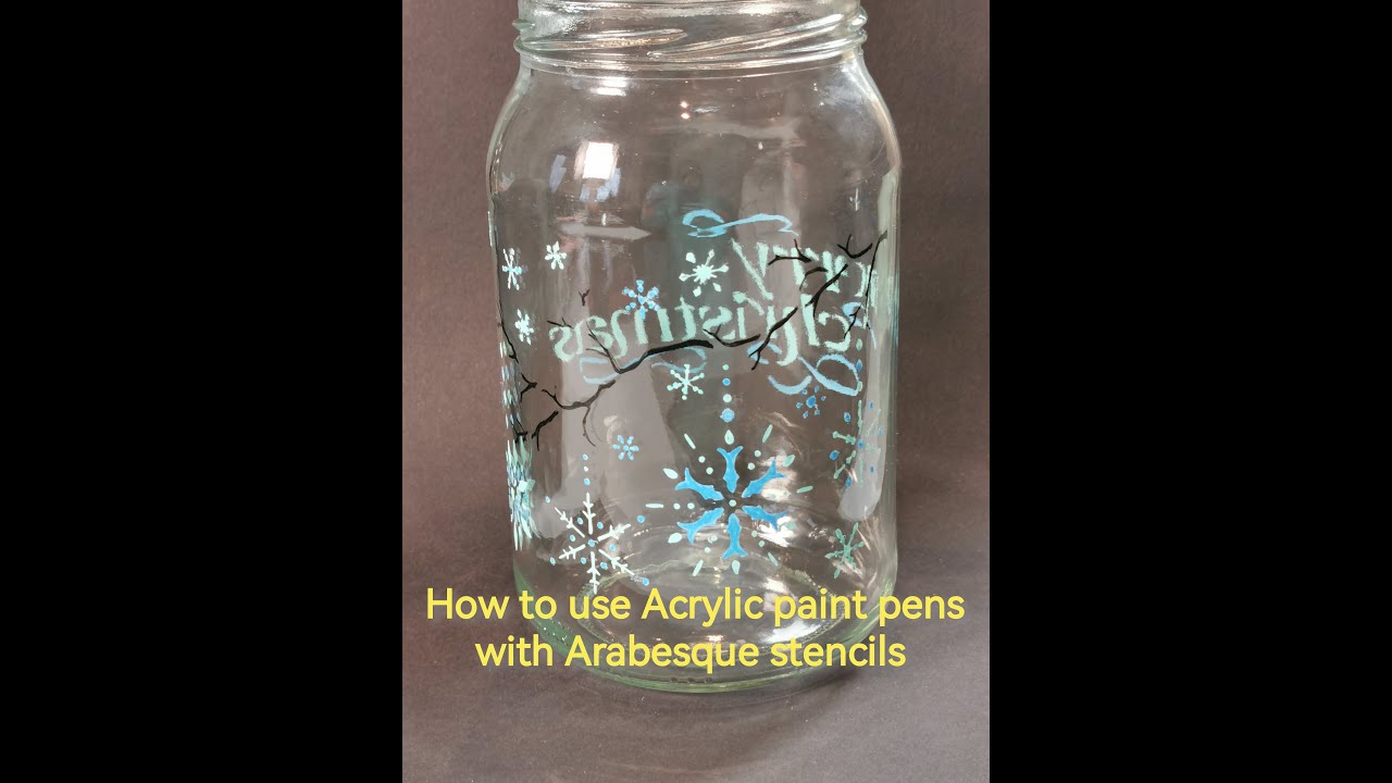 How to use Acrylic paint pens with Arabesque stencils