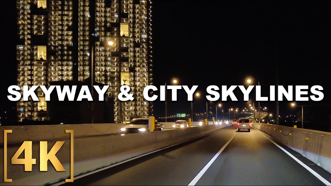 Skyway with Makati's Skyscrapers - Tokyo or New York Vibes? | Northbound Night Drive | Philippines