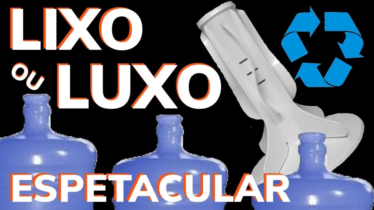 LIXO OU LUXO - GALÃO DE ÁGUA VENCIDO SE TRANSFORMA, COMO FAZER UM VASO COM GALÃO DE ÁGUA E TUBO PVC