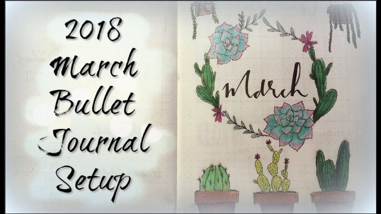 Bullet Journal March Setup 2018