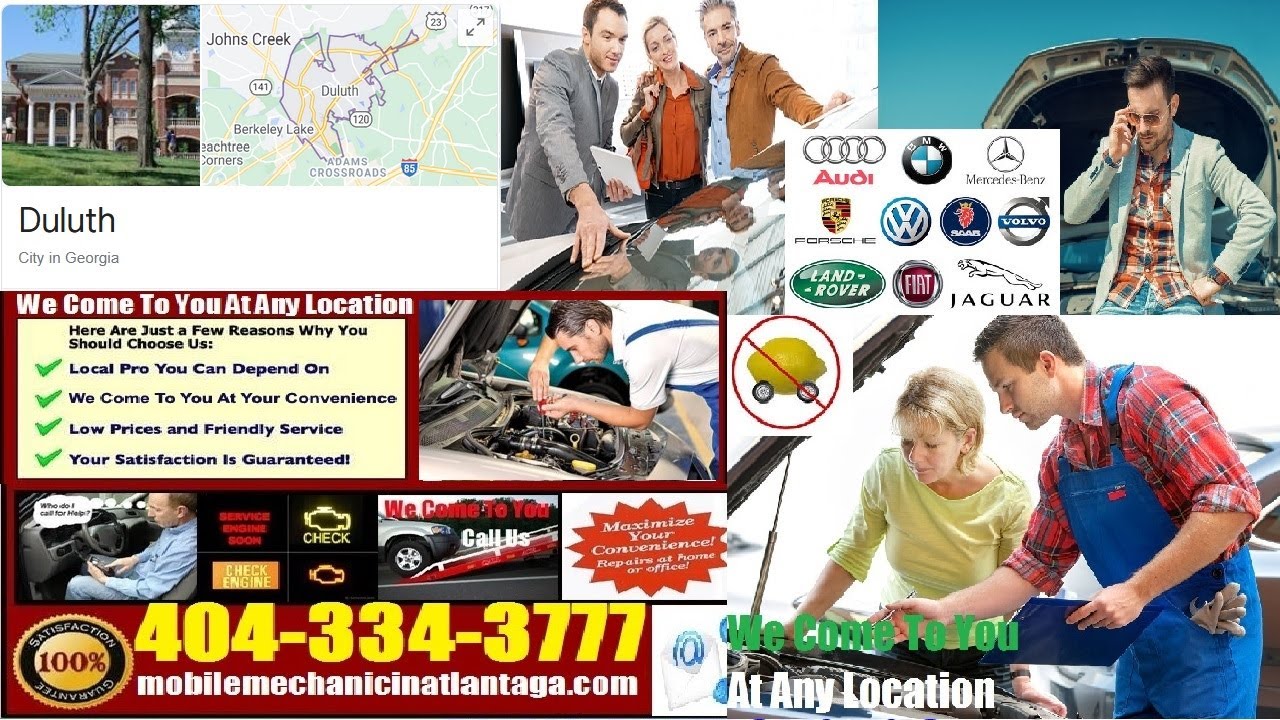 Mobile Mechanic in Duluth, GA Auto Car Repair Service Who We Will Come or travel To You At Home