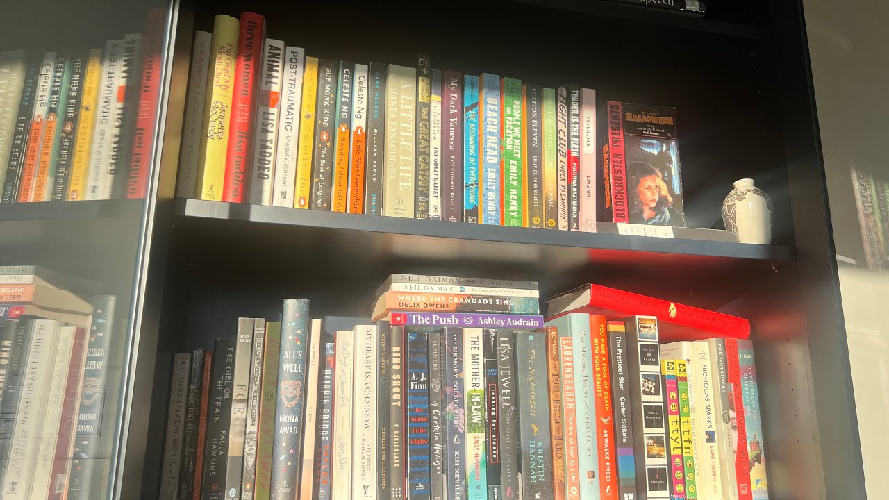 ASMR Bookshelf Tour (lo-fi soft spoken)