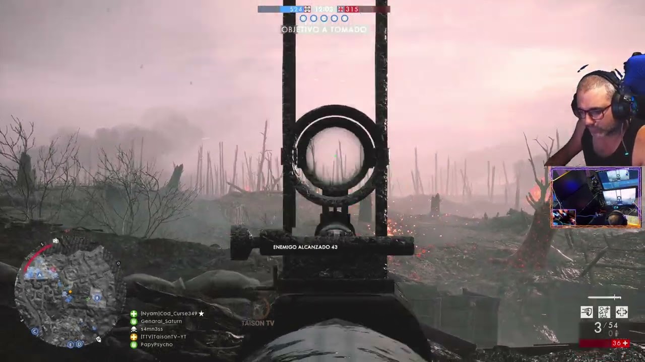 La partida del Picor de Nariz Battlefield 1