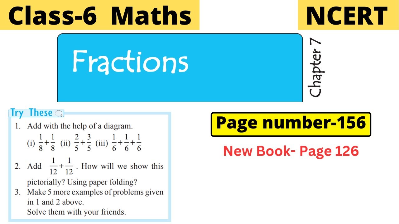 Class 6 Maths Chapter 7 Fractions | Try these page number 156 solution #class6