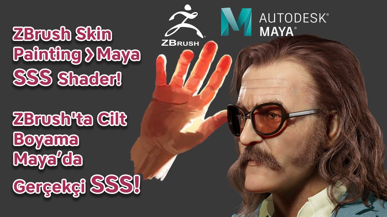 ZBrush + Maya Arnold | Skin Texture ve Subsurface Scattering 