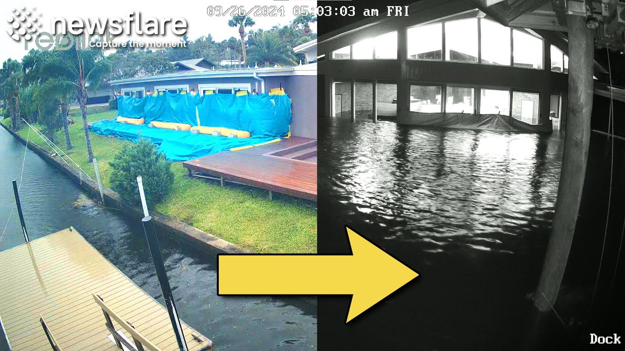Hurricane Helene Storm Surge Time-Lapse