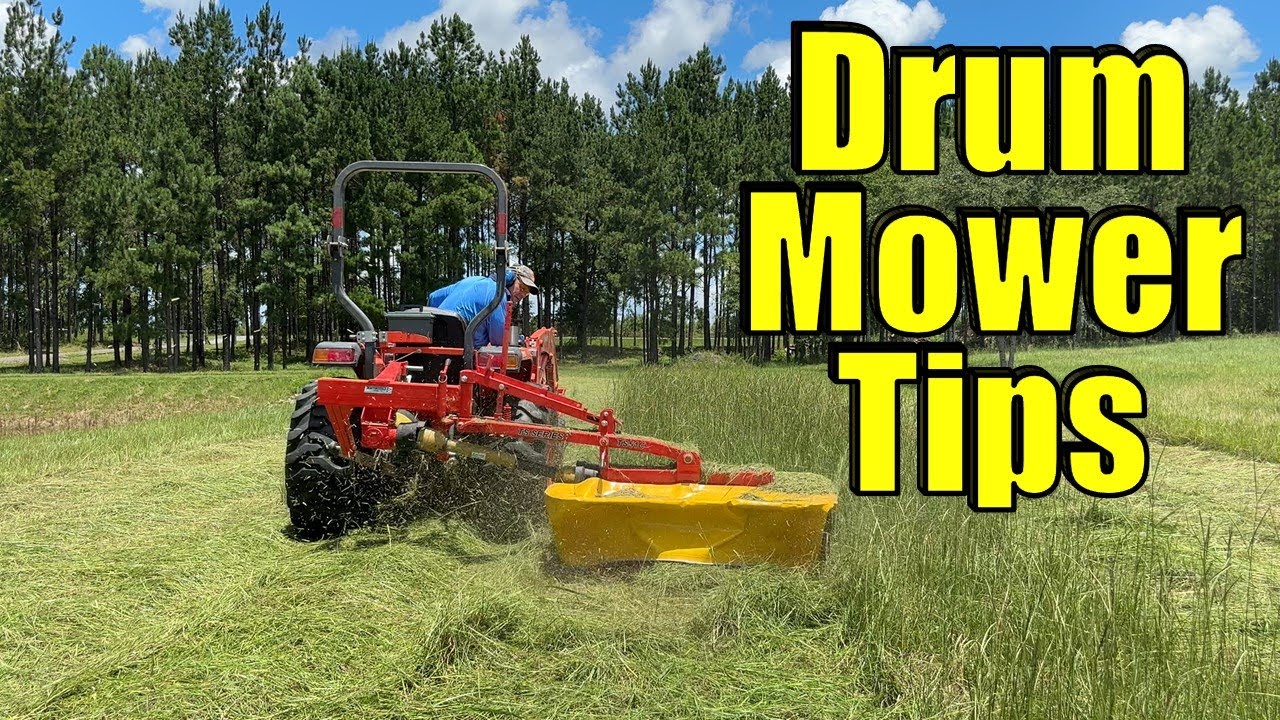 Cutting Hay With an IBEX Drum Mower and Compact Tractor
