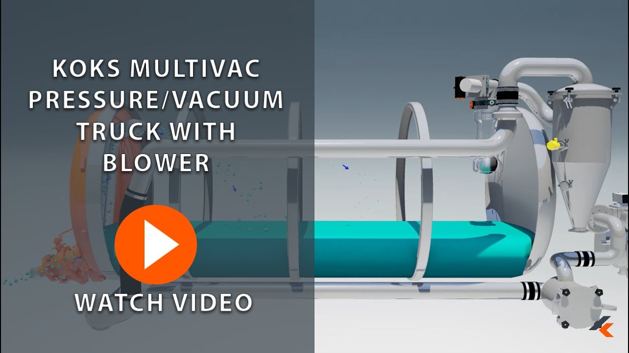 Pressure/Vacuum Truck with Blower KOKS MultiVac 3D Animation | KOKS Group
