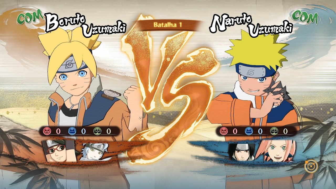 Boruto, Sarada e Mitsuki Vs Naruto, Sasuke e Sakura - NARUTO STORM 4 NEXT GENERATIONS | Full HD
