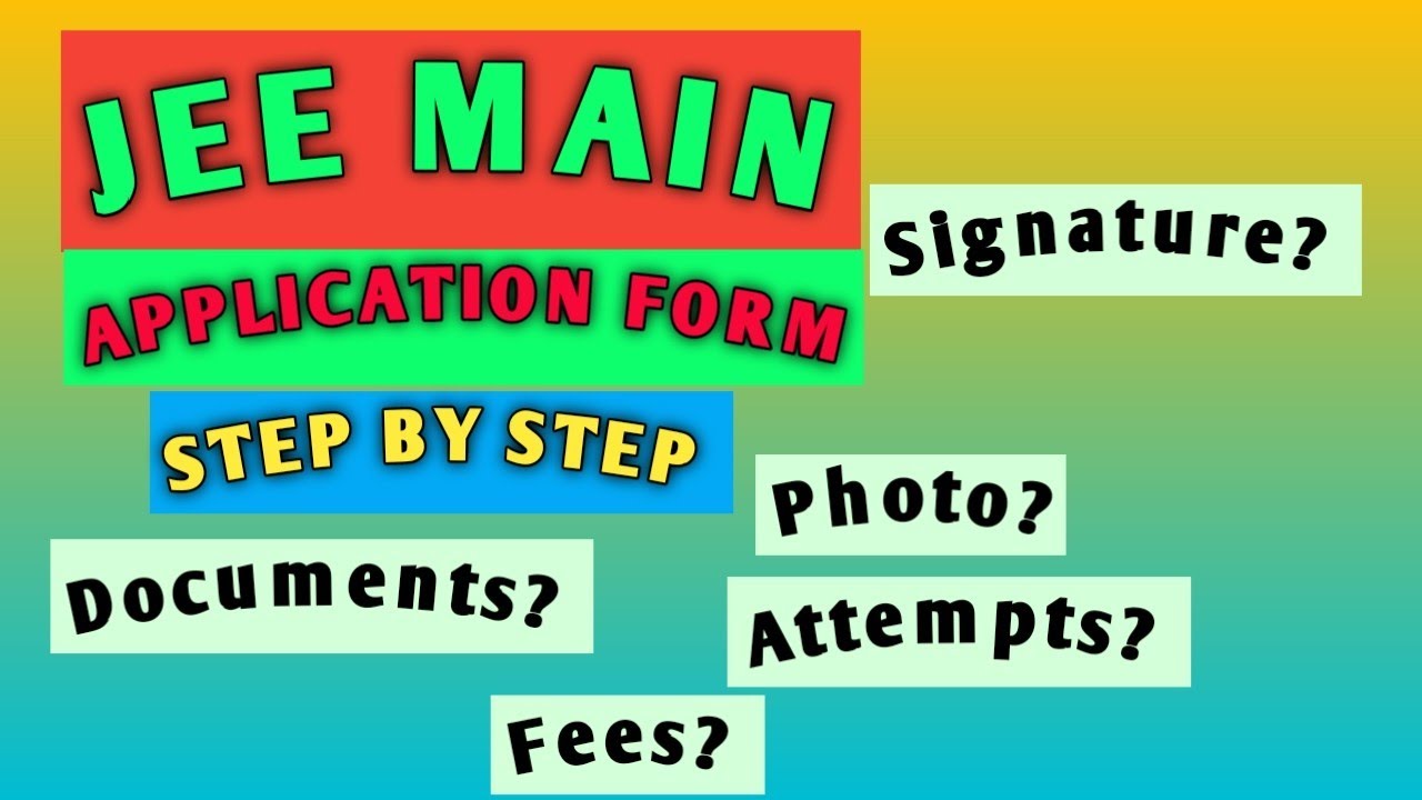 JEE MAIN 2021 Application form | How to fill NTA JEE MAIN 2021 Form | JEE MAIN FEE PHOTO SIGNATURE