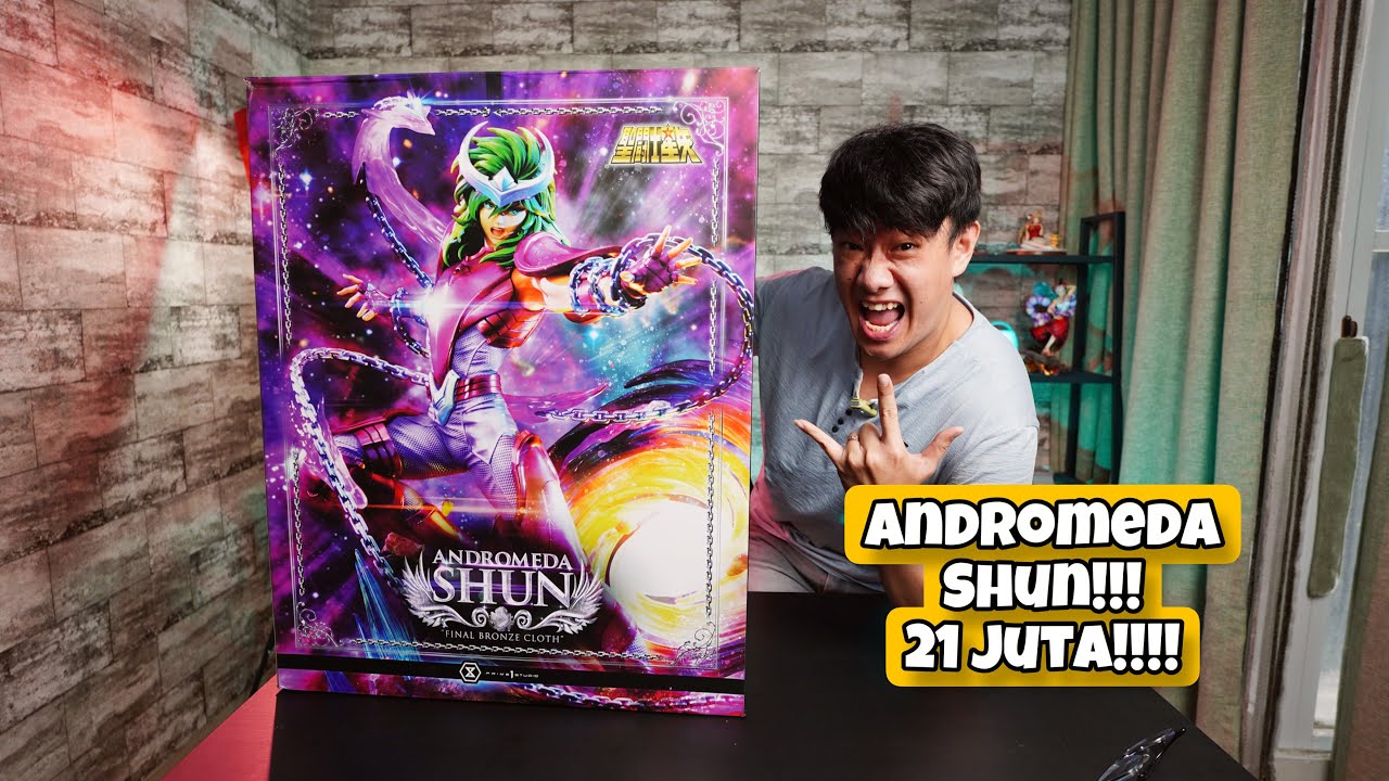 UNBOXING SAINT SEIYA VERSI SULTAN!!! STATUE ANDROMEDA SHUN BRONZE CLOTH by PRIME 1 !! 21 JUTA CUI
